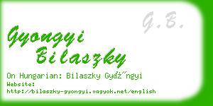 gyongyi bilaszky business card